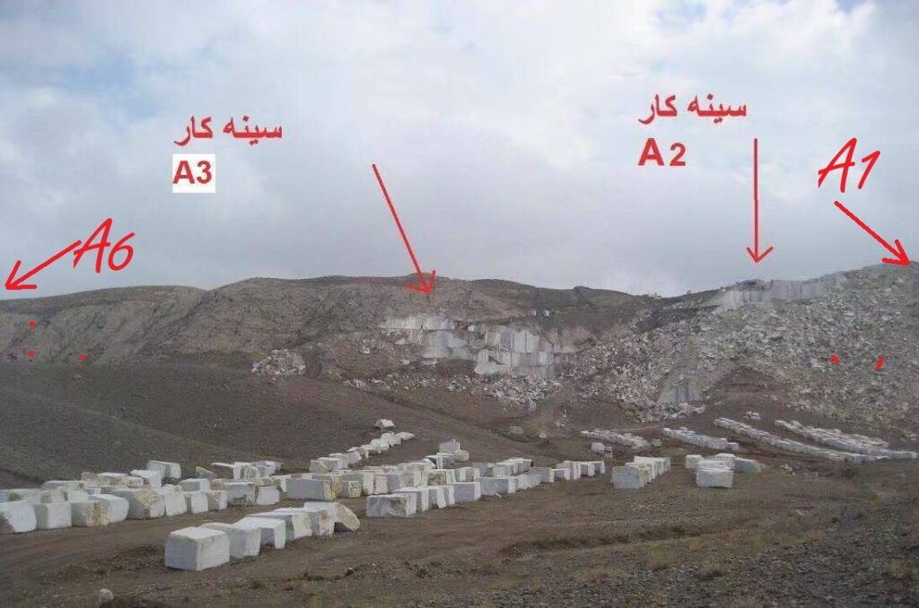 فروش 6000 تن کوپ مرمریت کرم استخوانی معدن خورشید نیشابور