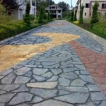 اجرای سنگ لاشه قیومی سنگ ورقه