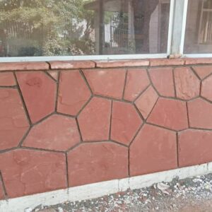 اجرای سنگ لاشه کف دیوار برای محوطه سازی