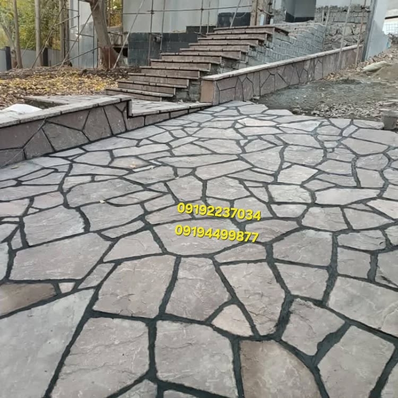 قیمت اجرای سنگ ورقه ای کف حیاط